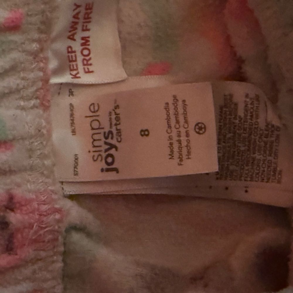 simple joys by carters Size 8 Girls Warm Cozy‎ Puppy Pajama Pants. - Picture 4 of 4
